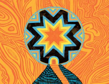 Création graphique de typa naïf représentant un chemin gravissant une montagne et menant à une étoile